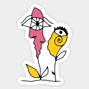 face flowers Sticker